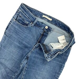 Levi's Classic Mid Rise Skinny Jeans Blue Denim Womens‎ 31 Medium Wash Stretch